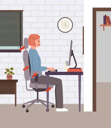 Workstation posture guidance from the existing online platform page